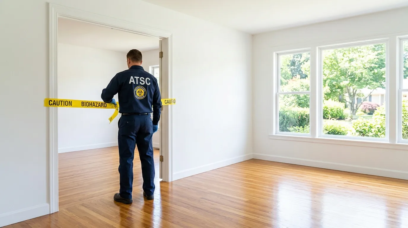 Certified biohazard cleanup crew performing Crime Scene Cleanup in Flowing Wells